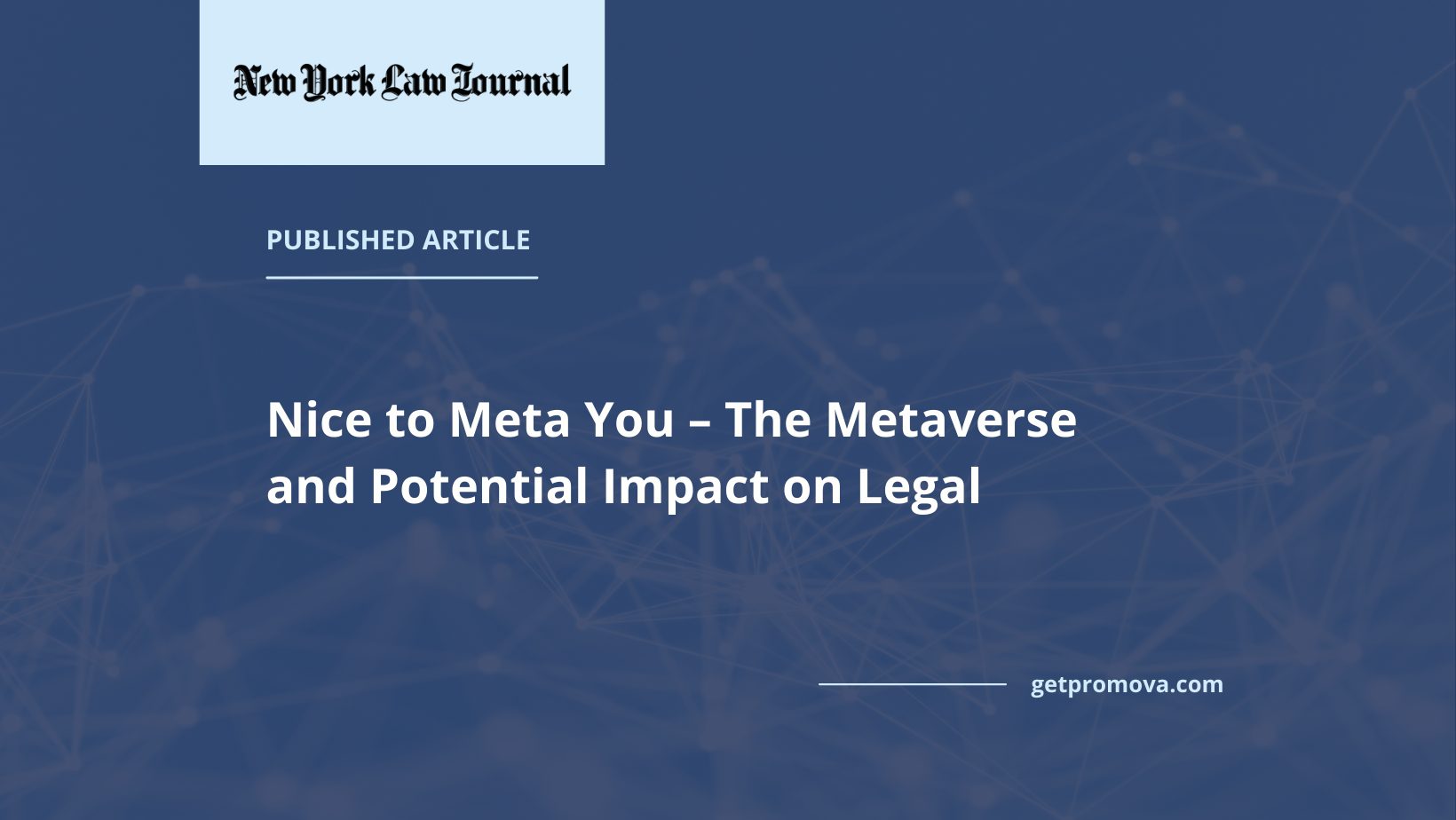 Featured image for “Nice to Meta You – The Metaverse and Potential Impact on Legal”